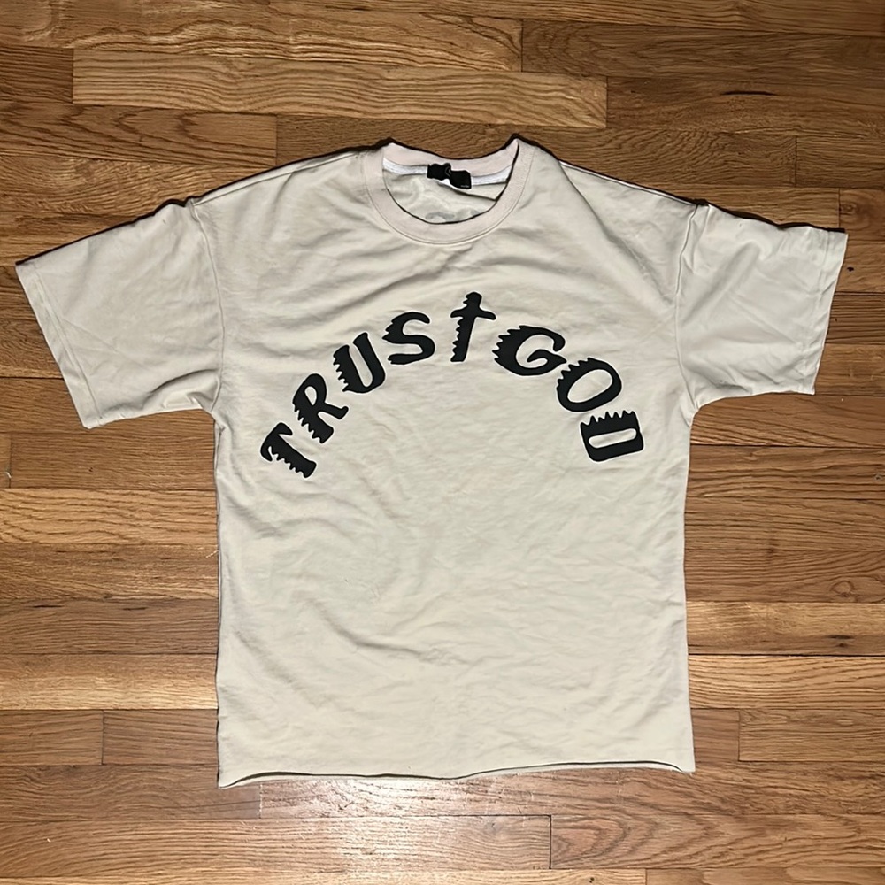 Kanye West Non-Official Sunday Service Choir Beige Low Cut T-Shirt, Medium